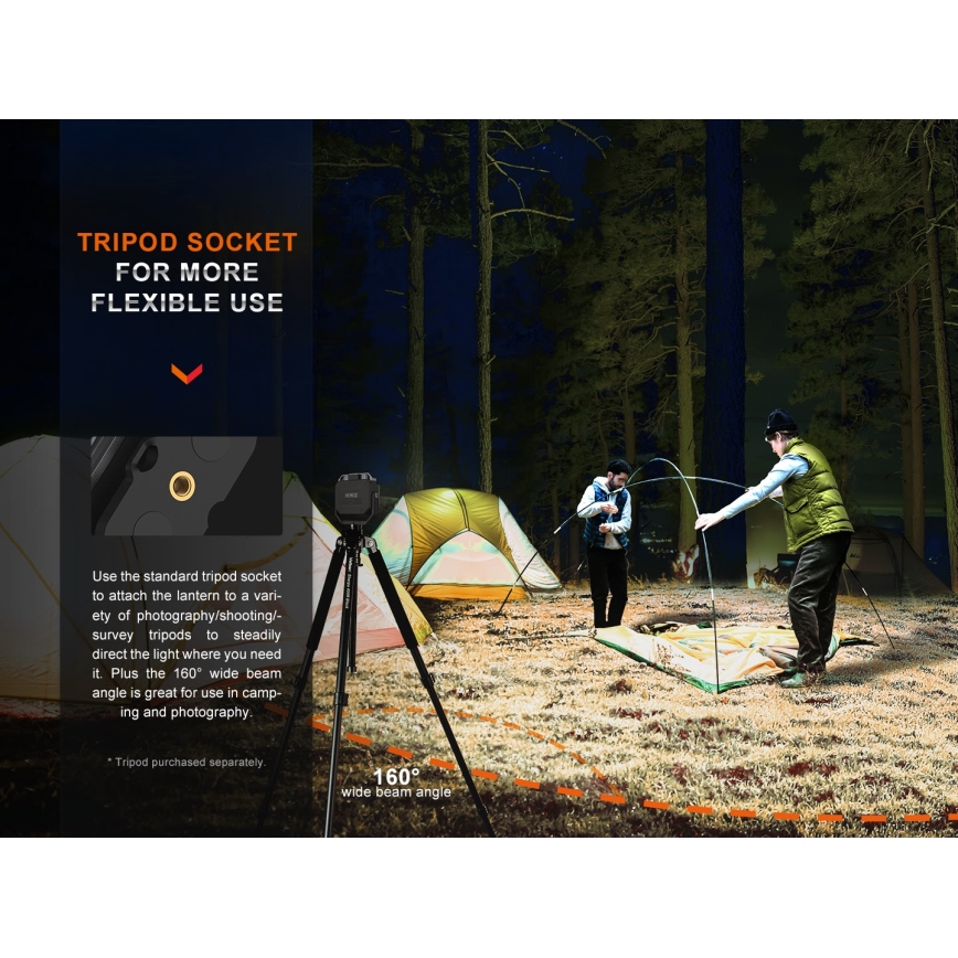 Fenix CL28R - LED Prigušivi punjivi reflektor sa powerbankom LED/USB IP66 2000 Im 360 h 10000 mAh