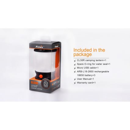 Fenix CL30R - LED Prenosna punjiva lampa LED/USB IPX7 650 Im 300 h