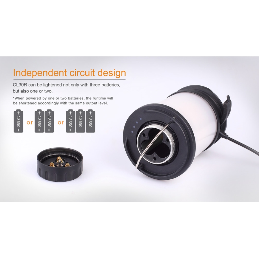 Fenix CL30R - LED Prenosna punjiva lampa LED/USB IPX7 650 Im 300 h