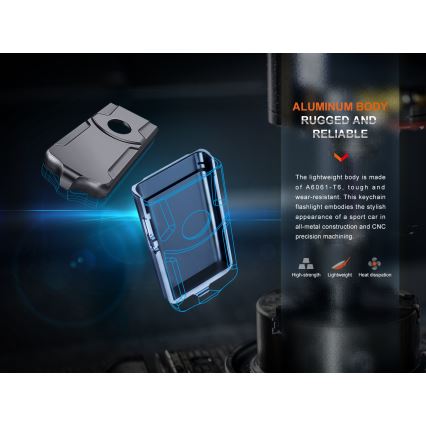 Fenix E03RV20BLU - LED punjiva baterijska lampa LED/USB IP66 500 lm 30 h