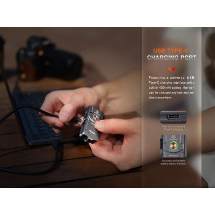 Fenix E03RV20BLU - LED punjiva baterijska lampa LED/USB IP66 500 lm 30 h