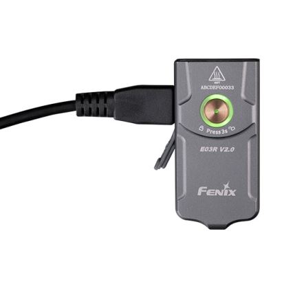 Fenix E03RV20GREY - LED punjiva baterijska lampa LED/USB IP66 500 Im 30 h 400 mAh
