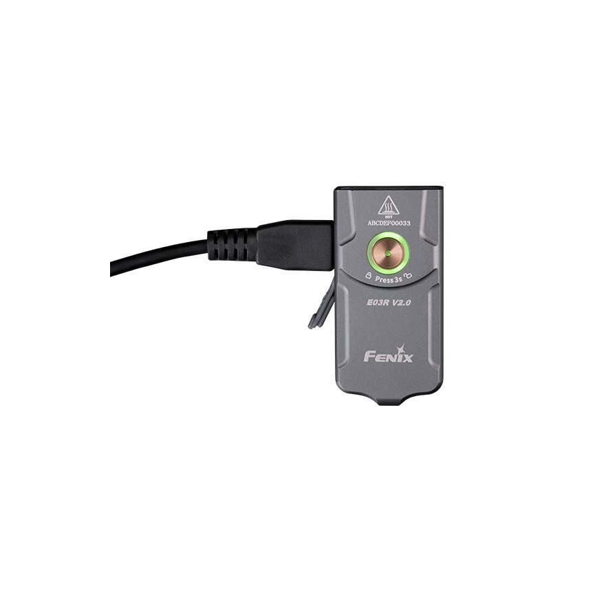 Fenix E03RV20GREY - LED punjiva baterijska lampa LED/USB IP66 500 Im 30 h 400 mAh