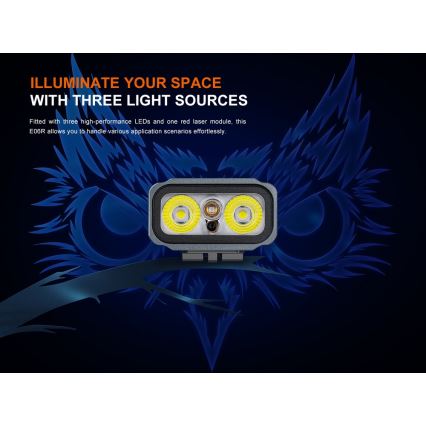 Fenix E06RGRY - LED Prigušiva punjiva baterijska lampa LED/USB IP66 700 Im 60 h sivo