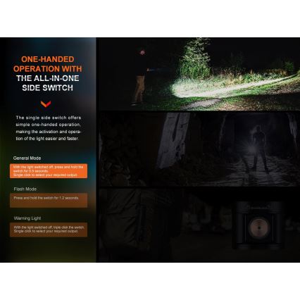 Fenix E28RV20 - LED Prigušiva punjiva baterijska lampa LED/USB IP68 1700 lm 260 h
