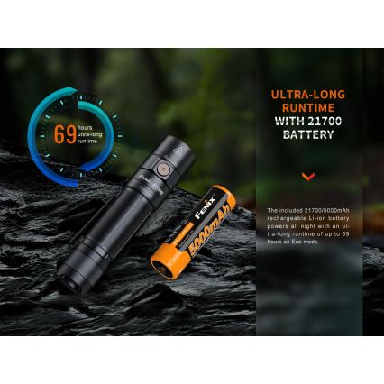Fenix E35RSETAODS - LED Prigušiva punjiva baterijska lampa LED/USB IP68 3100 lm 69 h + difuzor 26,5mm