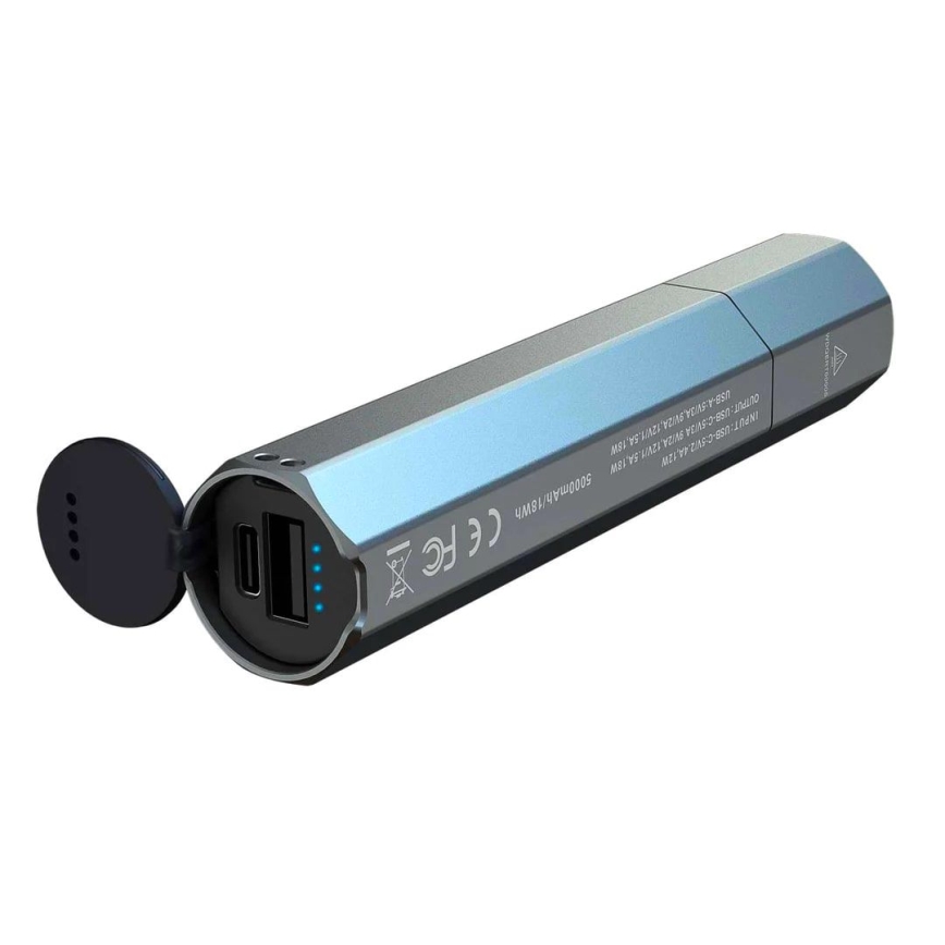 Fenix ECPBLUE - LED punjiva baterijska lampa sa powerbankom USB IP68 1600 Im 504 h 5000 mAh plava