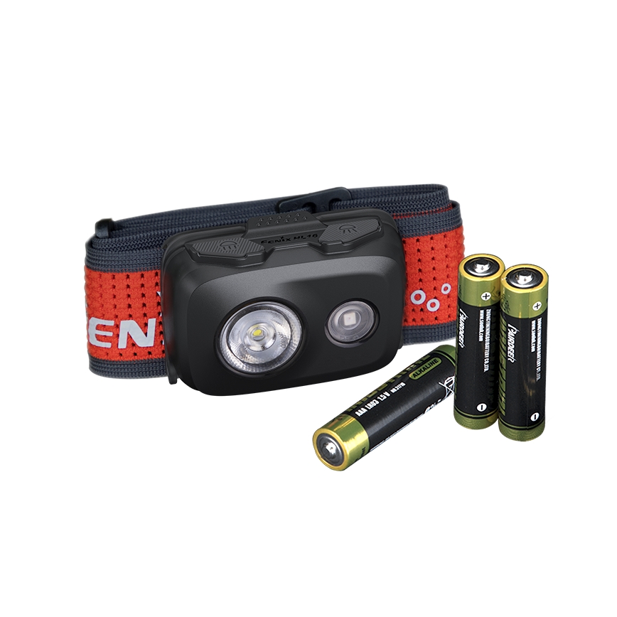 Fenix HL16V2BLK - LED Čeona lampa LED/3xAAA IP66 450 lm 200 h crno/narandžasta