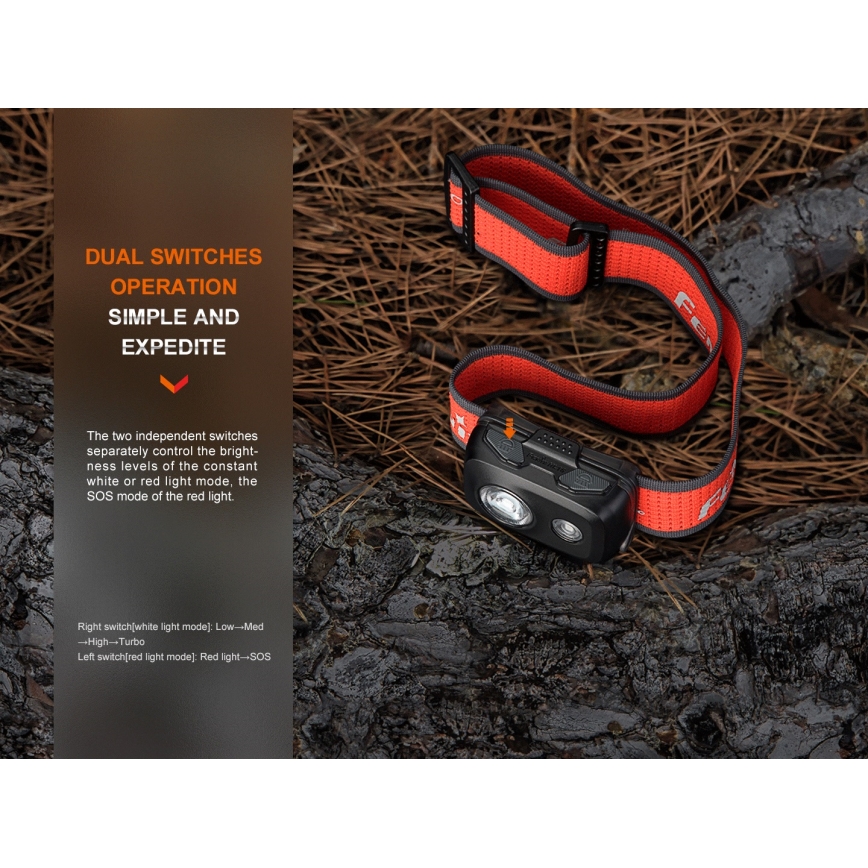 Fenix HL16V2GRN - LED Čeona lampa LED/3xAAA IP66 450 lm 200 h zelena
