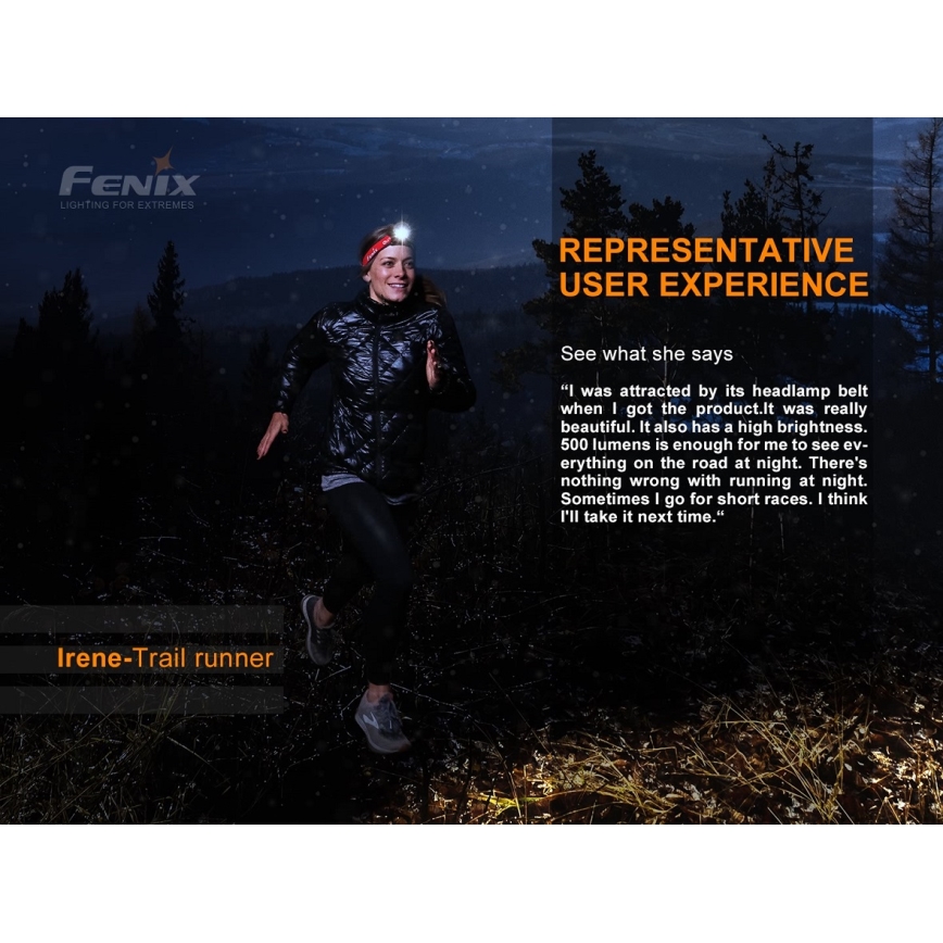 Fenix HL18RTRAIL - LED Punjiva čeona svjetiljka LED/3xAAA IP66 500 lm 300 h