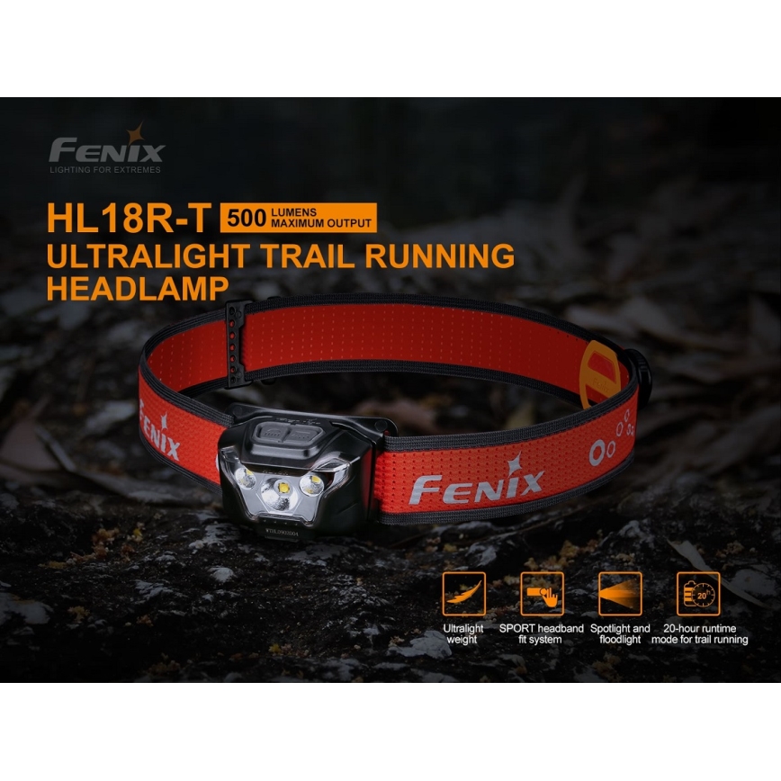 Fenix HL18RTRAIL - LED Punjiva čeona svjetiljka LED/3xAAA IP66 500 lm 300 h