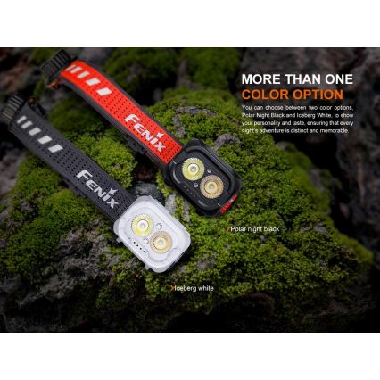 Fenix HL18RTV20BLC - LED Prigušiva punjiva čeona lampa LED/USB IP66 800 lm 160 h crno/narandžasta