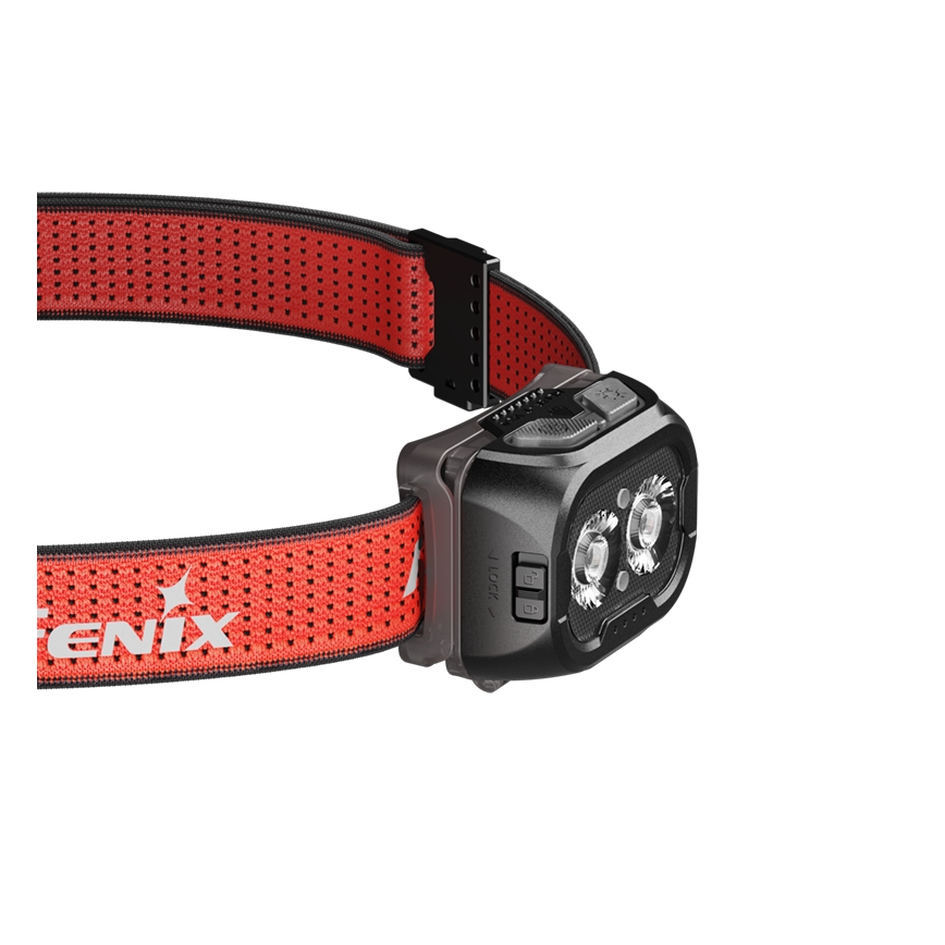 Fenix HL18RTV20BLC - LED Prigušiva punjiva čeona lampa LED/USB IP66 800 lm 160 h crno/narandžasta