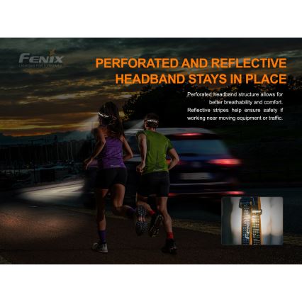 Fenix HM51RV20 - LED Punjiva čeona lampa 3xLED/1xCR123A/USB IP68 700 Im 120 h 700 m