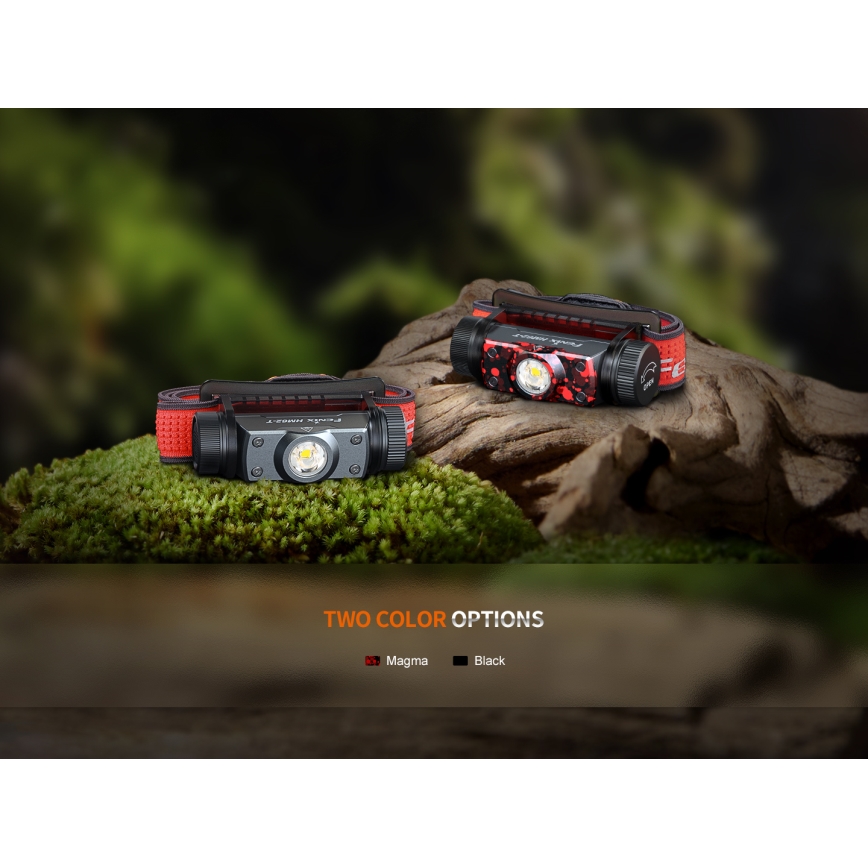 Fenix HM62TMGM - LED prigušiva punjiva čelna lampa LED/USB IP68 1200 lm 280 h 3400 mAh