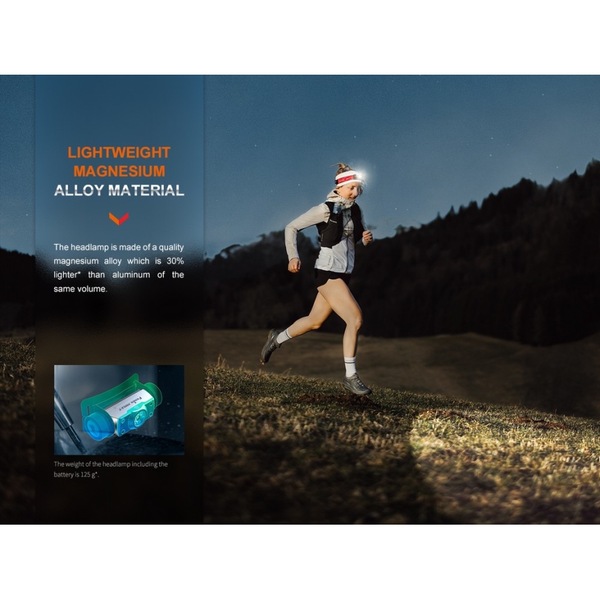 Fenix HM62TMGM - LED Prigušiva punjiva čeona lampa LED/USB IP68 1200 Im 280 h 3400 mAh
