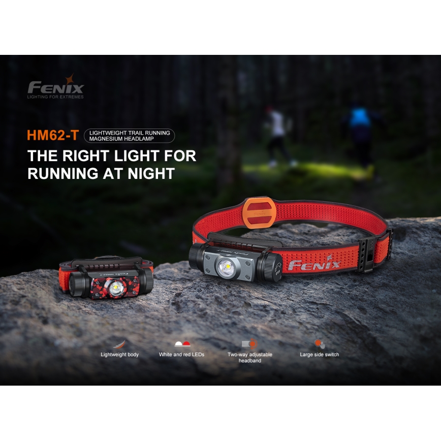 Fenix HM62TMGM - LED Prigušiva punjiva čeona lampa LED/USB IP68 1200 lm 280 h