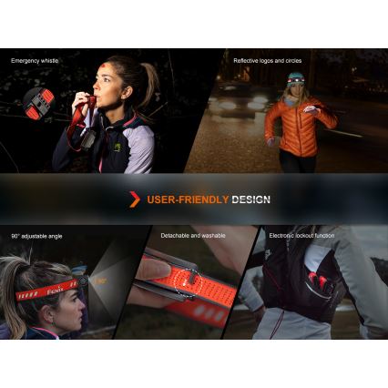 Fenix HM62TMGM - LED Prigušiva punjiva čeona lampa LED/USB IP68 1200 lm 280 h