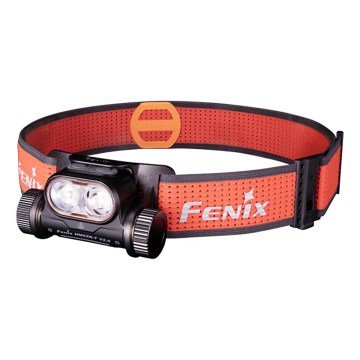 Fenix HM65RTV20BLC- LED Prigušiva punjiva čeona lampa LED/USB IP68 crno/narandžasta