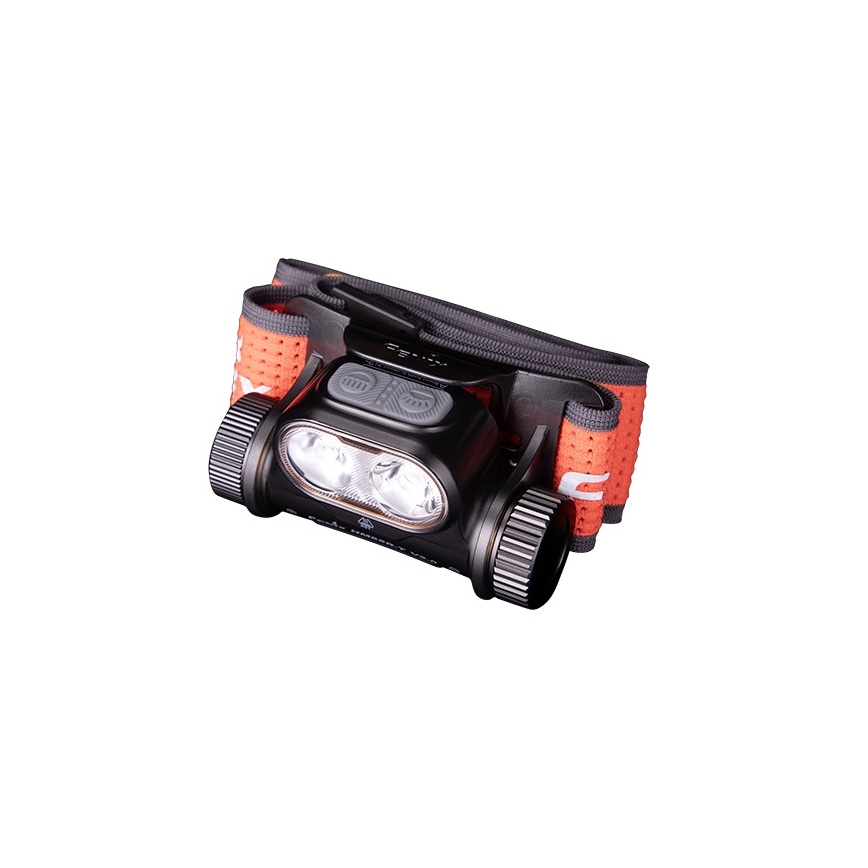 Fenix HM65RTV20BLC- LED Prigušiva punjiva čeona lampa LED/USB IP68 crno/narandžasta
