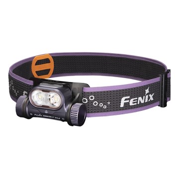 Fenix HM65RTV20PRP - LED Prigušiva punjiva čeona lampa LED/USB IP68 1600 lm 300h crno/ljubičasta