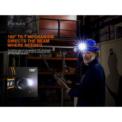 Fenix HM70R - LED Punjiva čeona lampa 4xLED/1x21700 IP68 1600 Im 800 h 5000 mAh