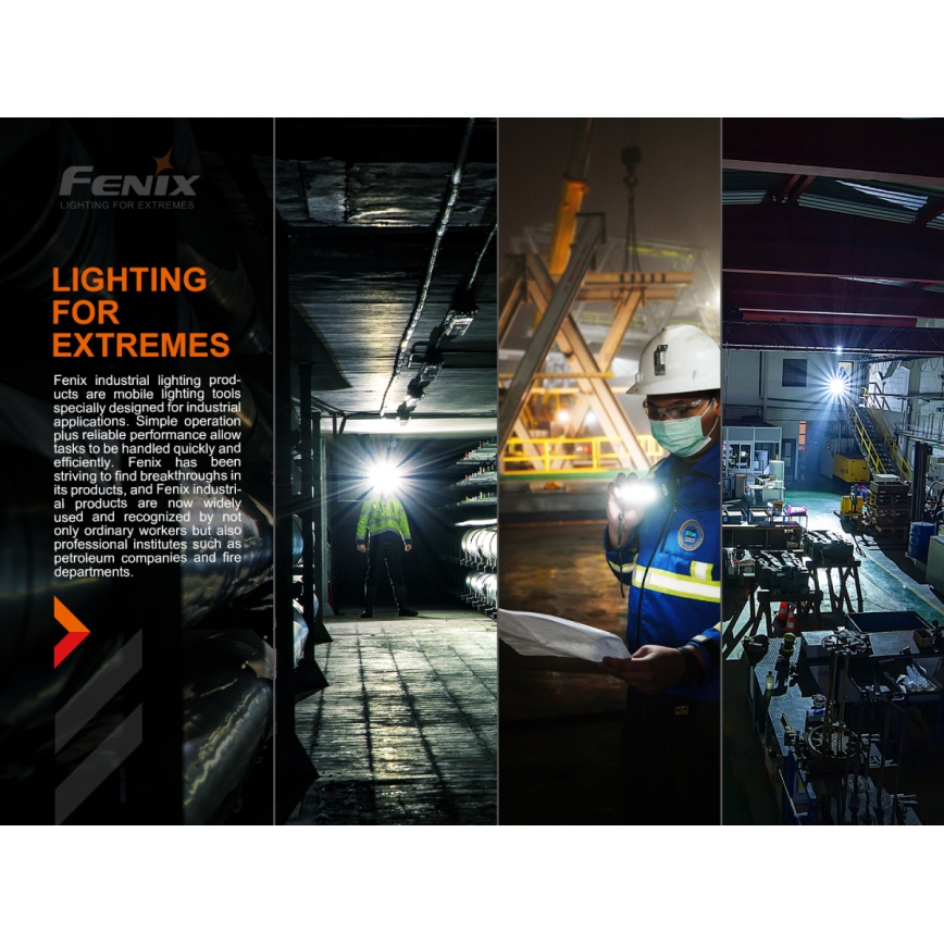 Fenix HM70R - LED Punjiva čeona lampa 4xLED/1x21700 IP68 1600 Im 800 h 5000 mAh