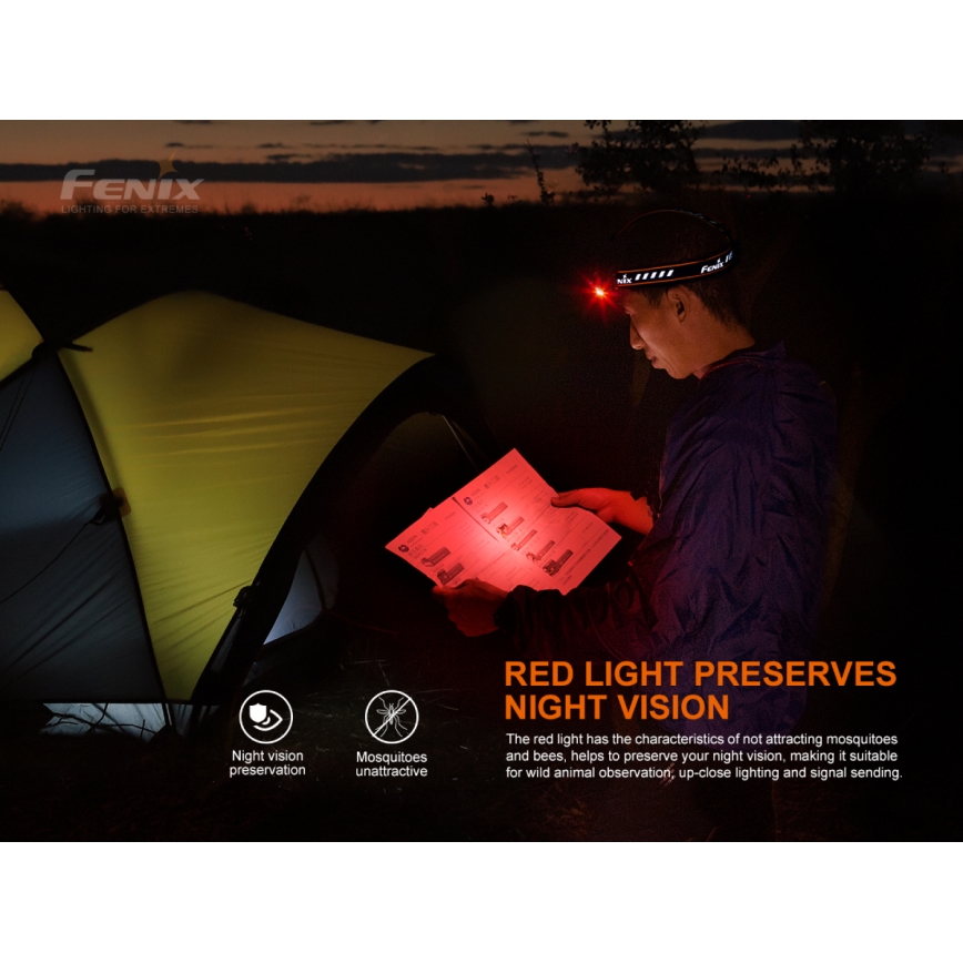 Fenix HM70R - LED Punjiva čeona lampa 4xLED/1x21700 IP68 1600 Im 800 h 5000 mAh