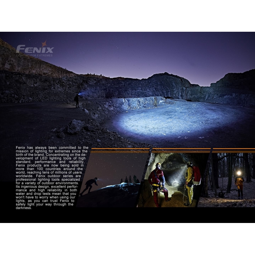 Fenix HP16R1250 - LED Punjiva čeona lampa 3xLED/USB 4xAA IP66 1250 Im 600 h 3000 mAh