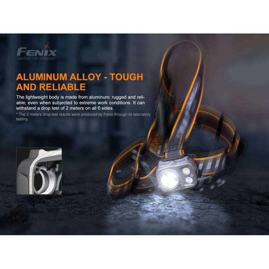 Fenix HP25RV20 - LED Prigušiva punjiva čeona svjetiljka 3xLED/1x21700 IP66 1600 lm 800 h