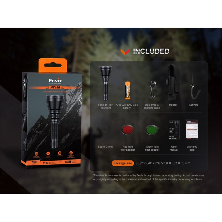 Fenix HT18R - LED Prigušiva punjiva baterijska lampa LED/1x21700 IP68 2800 Im 42 h 5000 mAh