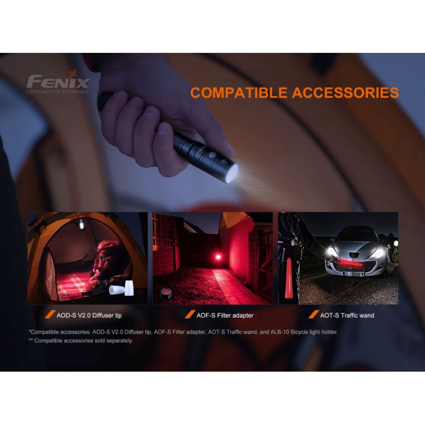 Fenix LD22V20 - Punjiva LED baterijska lampa, USB, IP66, 800 lm, 220 h rada