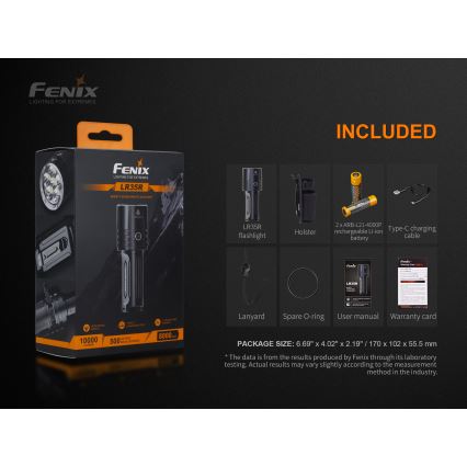 Fenix LR35R - LED punjiva baterijska lampa 6xLED/2x21700 4000 mAh IP68 10000 lm 80 h