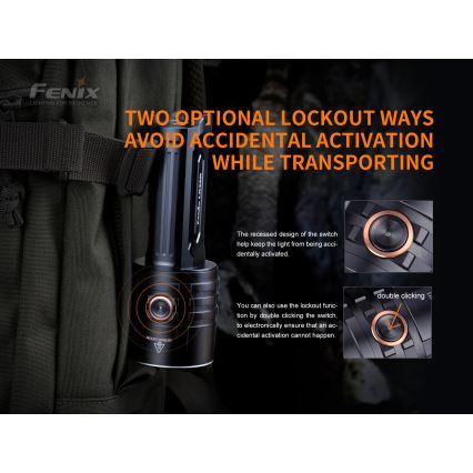 Fenix LR35R - LED punjiva baterijska lampa 6xLED/2x21700 4000 mAh IP68 10000 lm 80 h