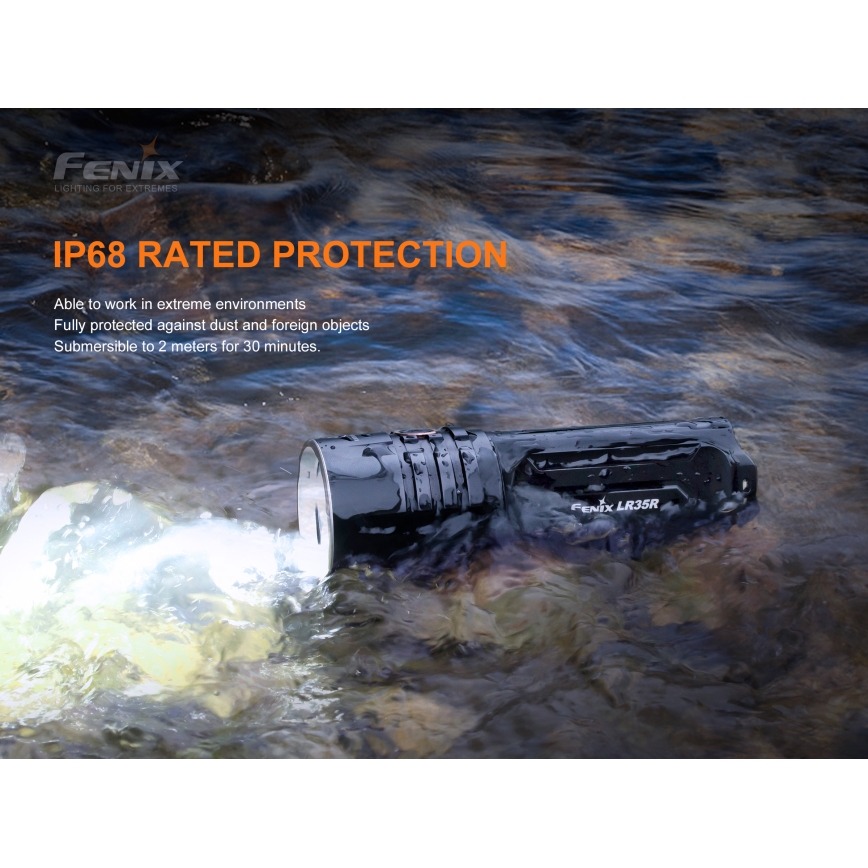 Fenix LR35R - LED punjiva baterijska lampa 6xLED/2x21700 4000 mAh IP68 10000 lm 80 h