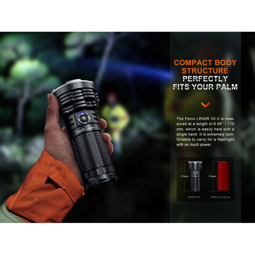 Fenix LR40RV20 - LED punjiva baterijska lampa LED/USB IP68 15000 lm 177 h