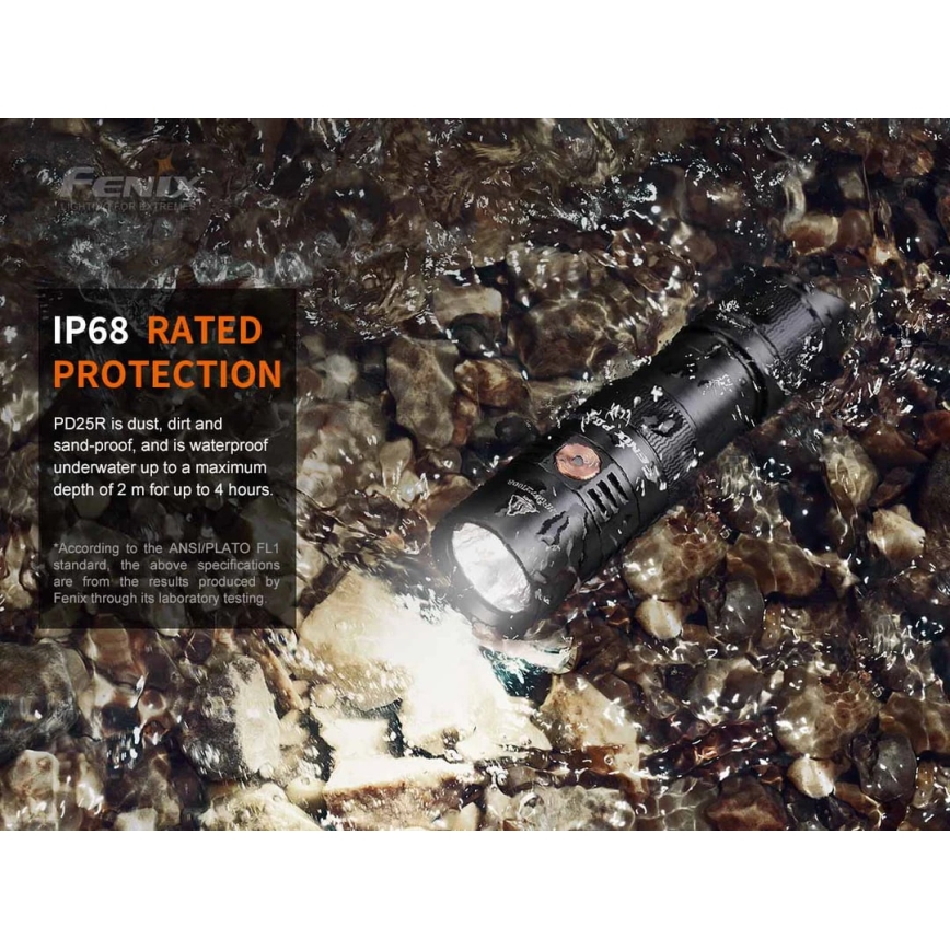 Fenix PD25R - LED punjiva baterijska lampa LED/1xCR123A IP68 800 Im 70 h