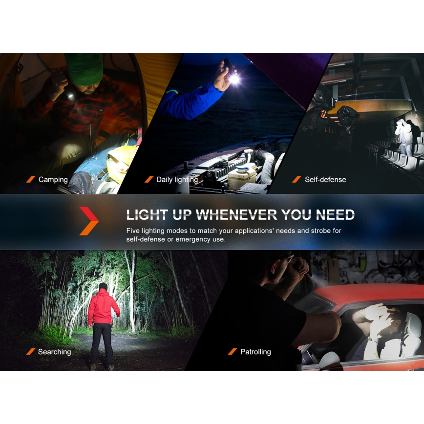 Fenix PD35R - LED punjiva baterijska lampa LED/USB IP68 1700 Im 100 h