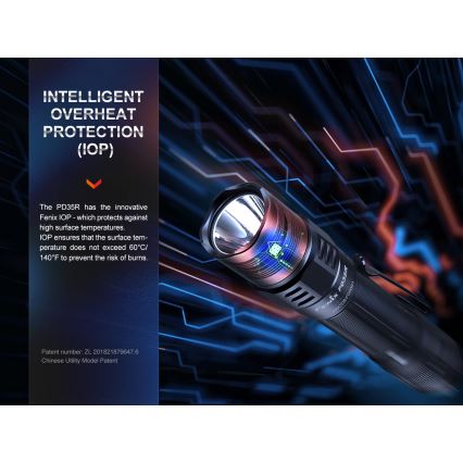 Fenix PD35R - LED punjiva baterijska lampa LED/USB IP68 1700 Im 100 h