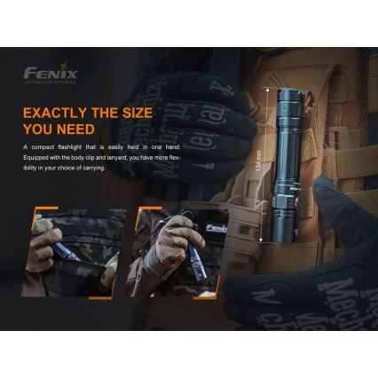 Fenix PD35V30 - LED punjiva baterijska lampa LED/USB/2xCR123A IP68 1700 Im 230 h 2600 mAh