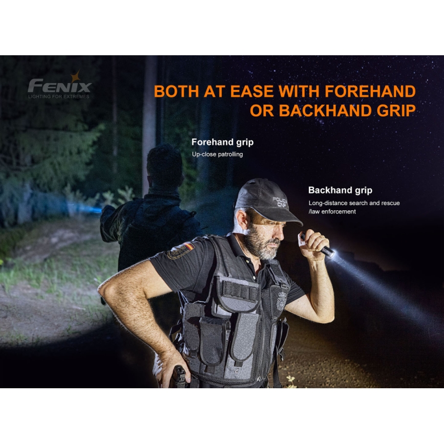 Fenix PD35V30 - LED punjiva baterijska lampa LED/USB/2xCR123A IP68 1700 Im 230 h 2600 mAh