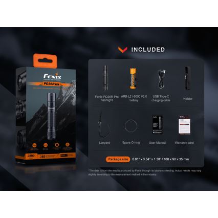 Fenix PD36RPRO - LED Taktička punjiva baterijska lampa LED/USB IP68 2800 Im 42 h