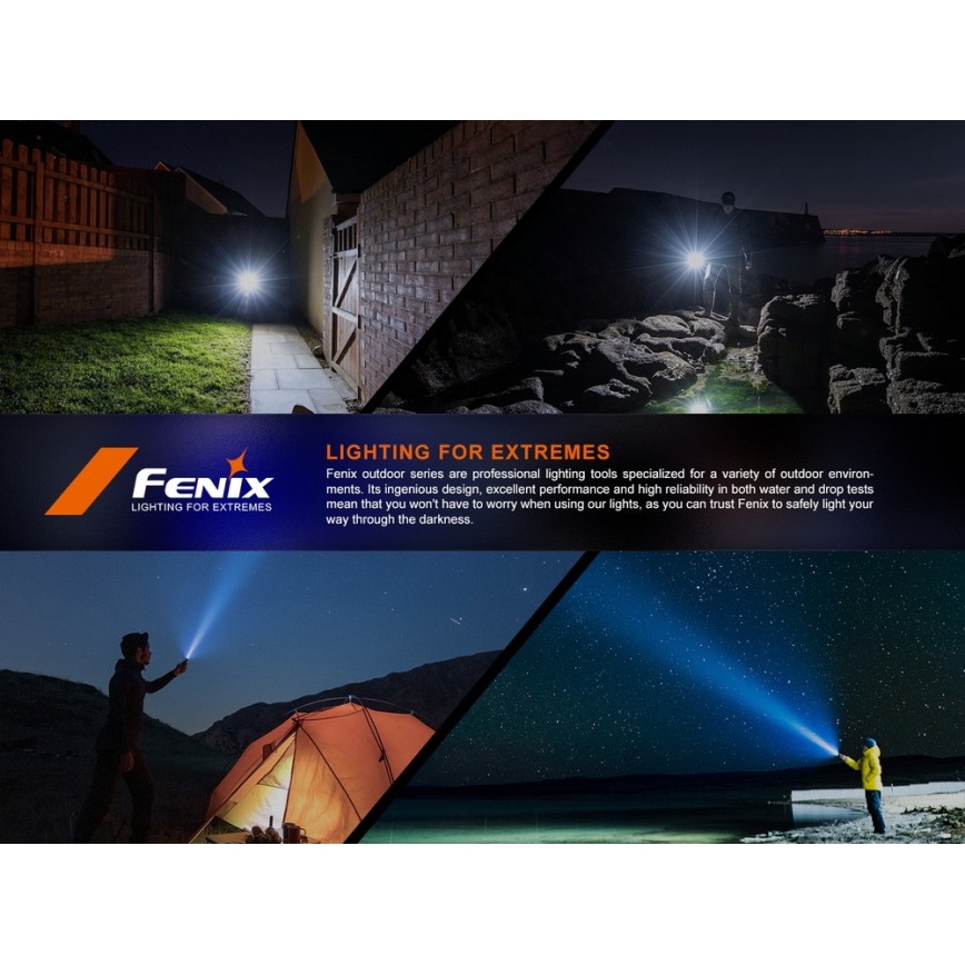 Fenix SW05RREDBLC - LED Prigušiva punjiva baterijska lampa LED/USB IPX6 150 Im 49 h crno