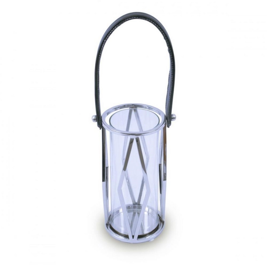 Fenjer FRAGIL 26 cm sjajni krom/crno