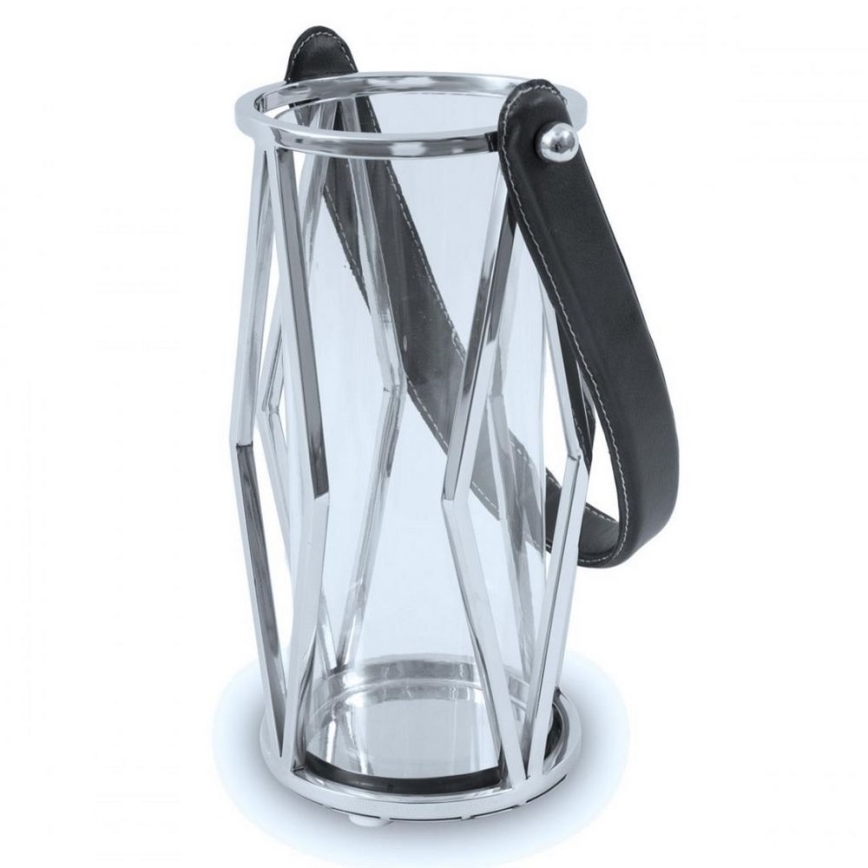Fenjer FRAGIL 26 cm sjajni krom/crno