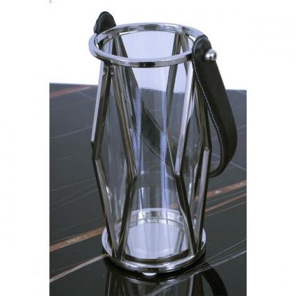 Fenjer FRAGIL 26 cm sjajni krom/crno