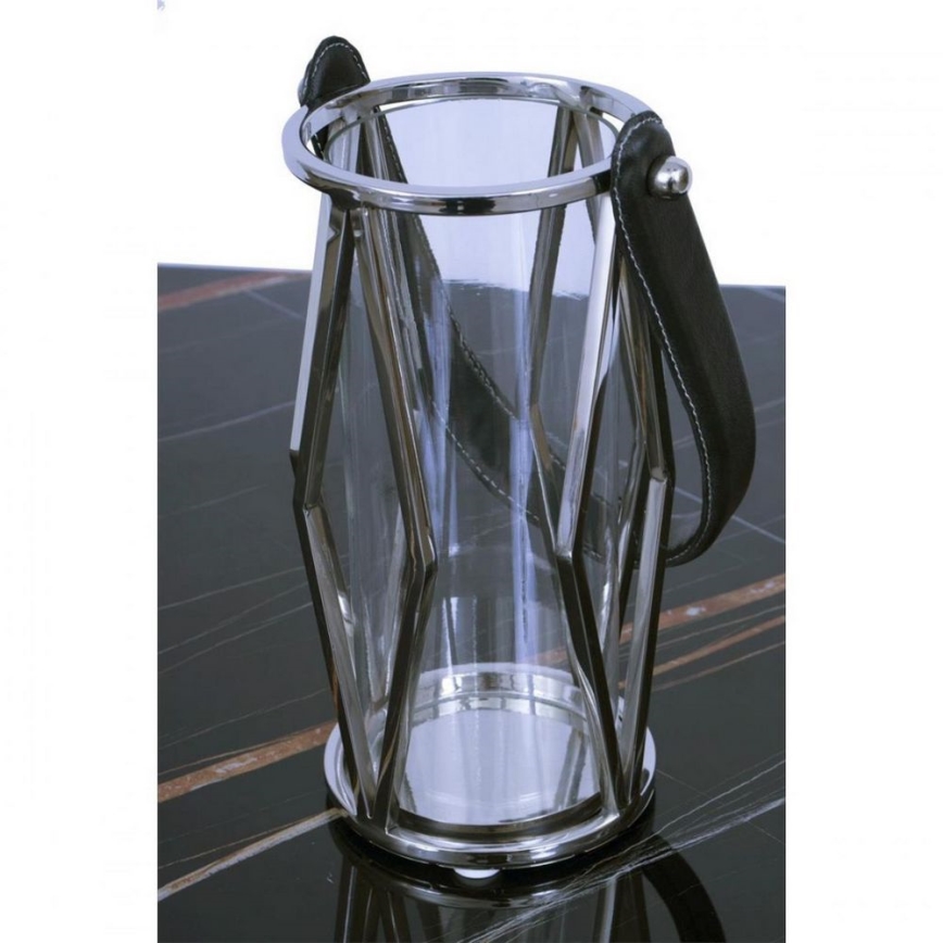 Fenjer FRAGIL 26 cm sjajni krom/crno