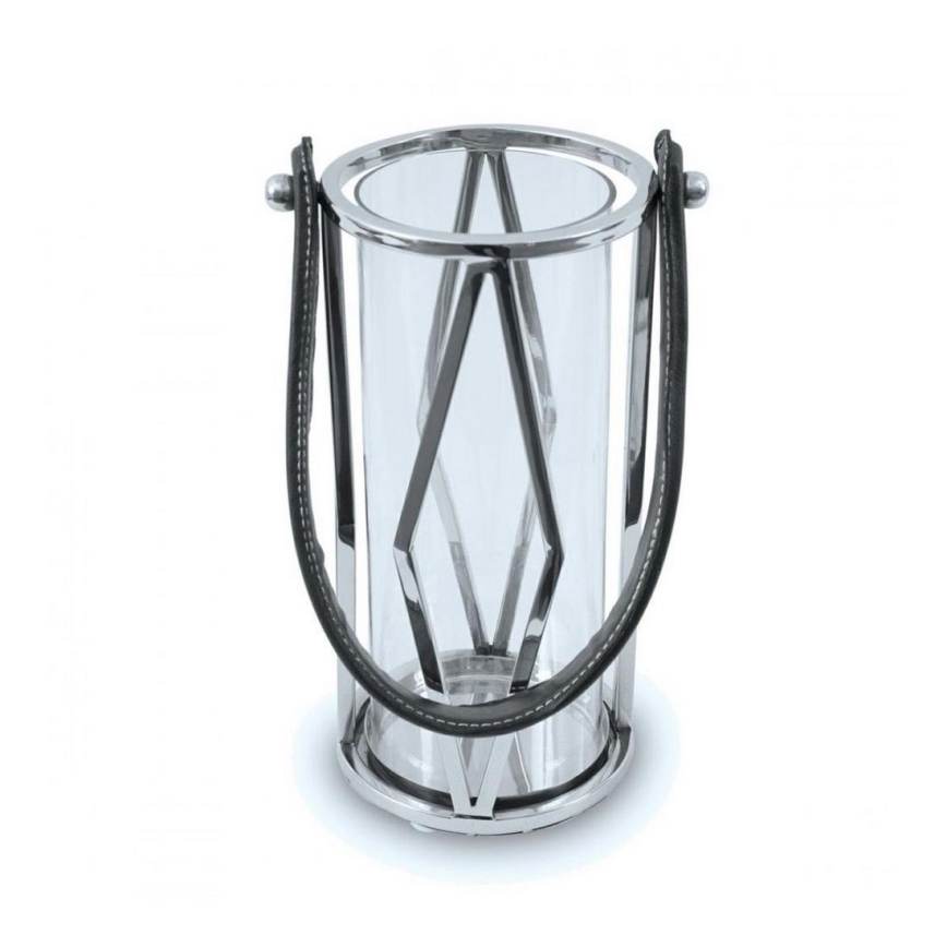 Fenjer FRAGIL 26 cm sjajni krom/crno