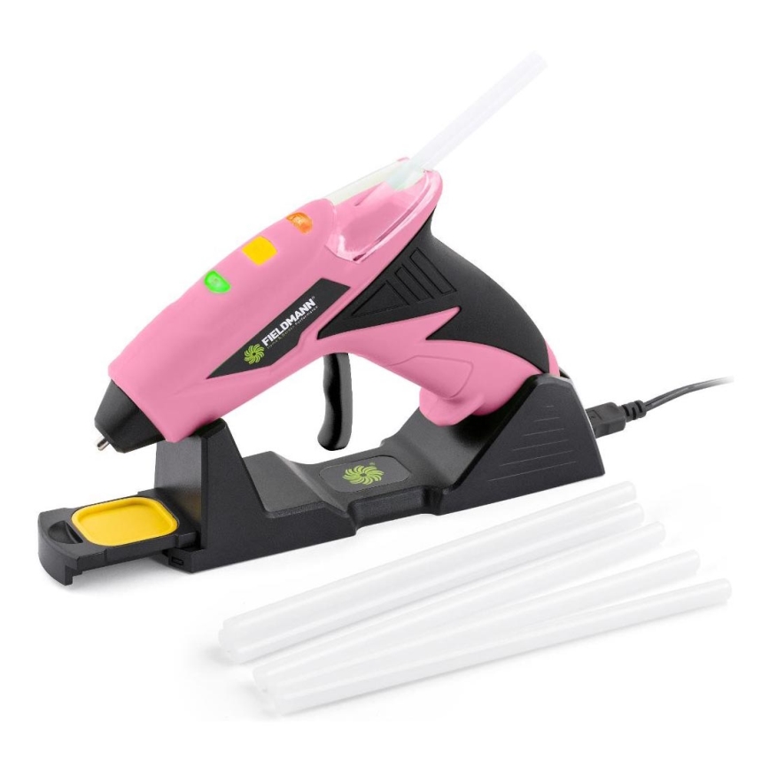 Fieldmann - AKU Pištolj za vruće lepljenje 4V 1500 mAh roze