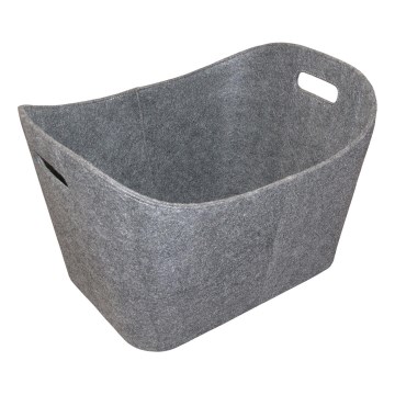 Filcana korpa za drva sa ručkama 35x55 cm siva